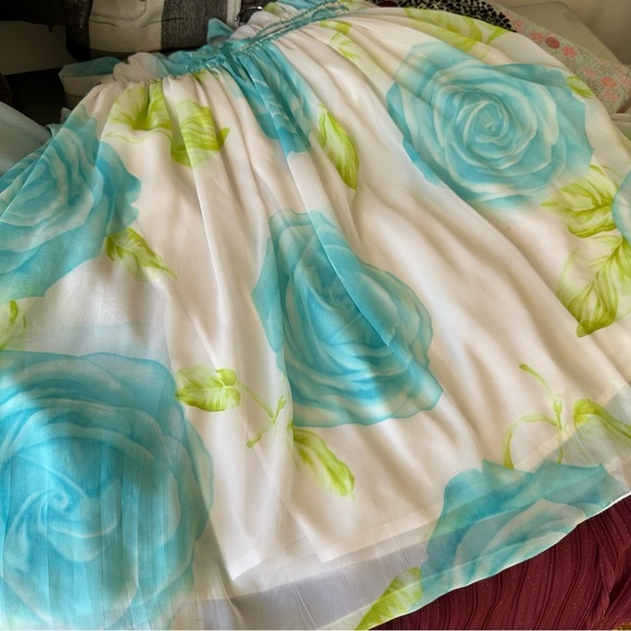 SWEET HEART ROSE Big Girl’s Floral Party Dress White Chiffon Pretty Girly, Sz 10 - Picture 13 of 15